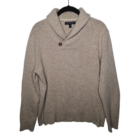 Banana Republic Other - Banana Republic Sweater Mens Large Gray Merino Wool Shawl Neck Comfort Classic